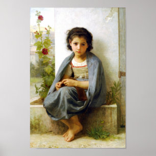 Bouguereau O Pequeno Poster De Knitter