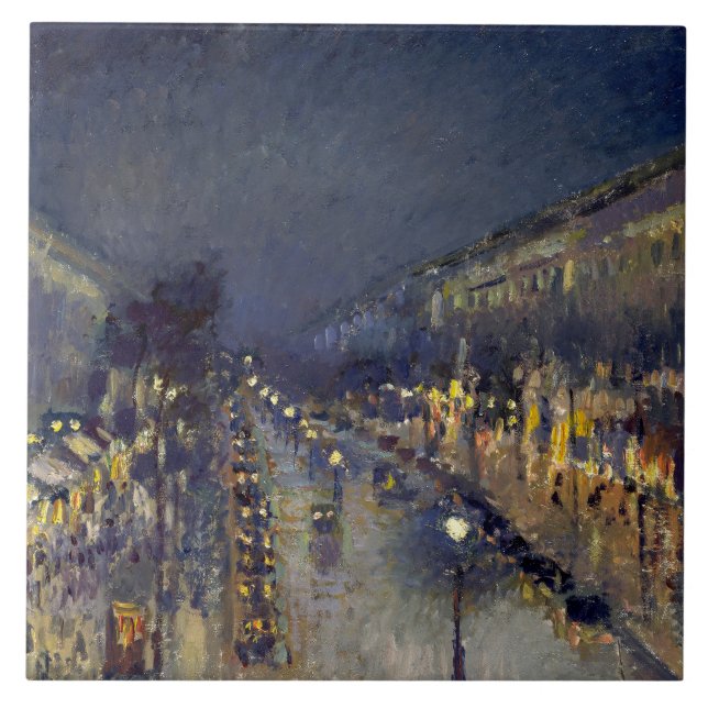 Boulevard Montmartre na Night Pissarro (Frente)