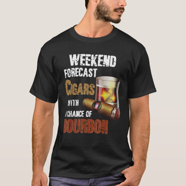 Bourbon Cigar Lover T Camisa Cigarros Fumantes Whi (Frente)