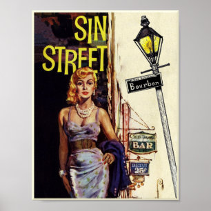 Bourbon Street, Nova Orleans poster de viagens