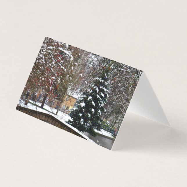 Bourton sobre a Árvore de Natal Água Cotswolds (Frente)