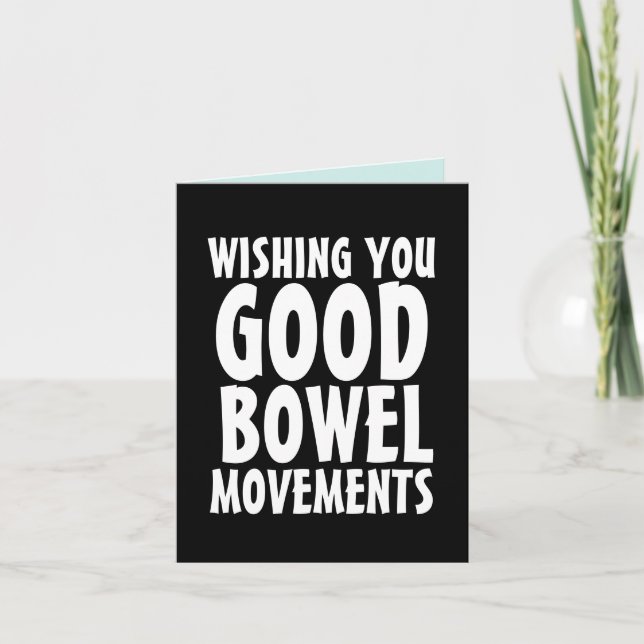 BOWEL MOVIments POOP ENGRAÇADOS CARTÕES DE ANIVERS (Frente)