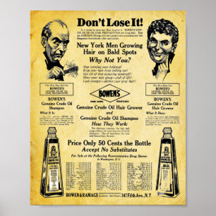 Bowens Vintage Hair Tonic Impressão