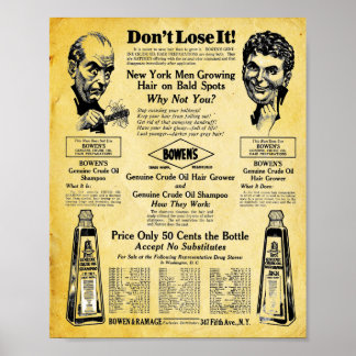 Bowens Vintage Hair Tonic Impressão