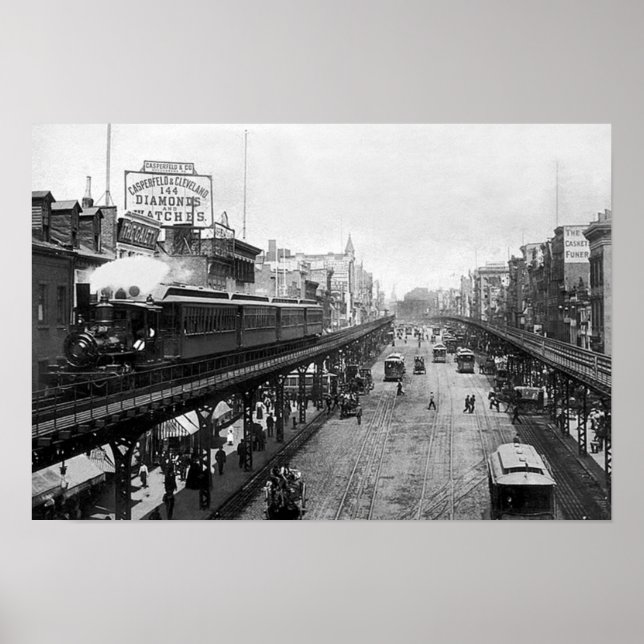 Bowery na Grand Street, Nova Iorque, Poster de 189 (Frente)