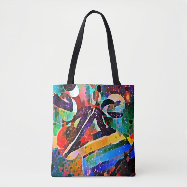 Bowie e Prince Rock fora in Space Tote Bag (Frente)