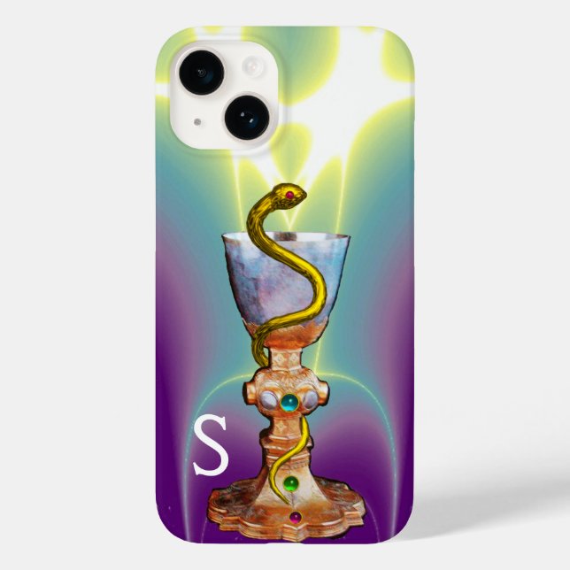 BOWL DE HYGEIA Medicine, Farmácia Monograma Teal (Verso)