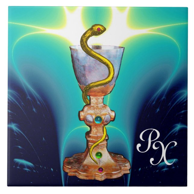 BOWL DE HYGEIA MONOGRAM Medicine, Pharmacy Blue (Frente)