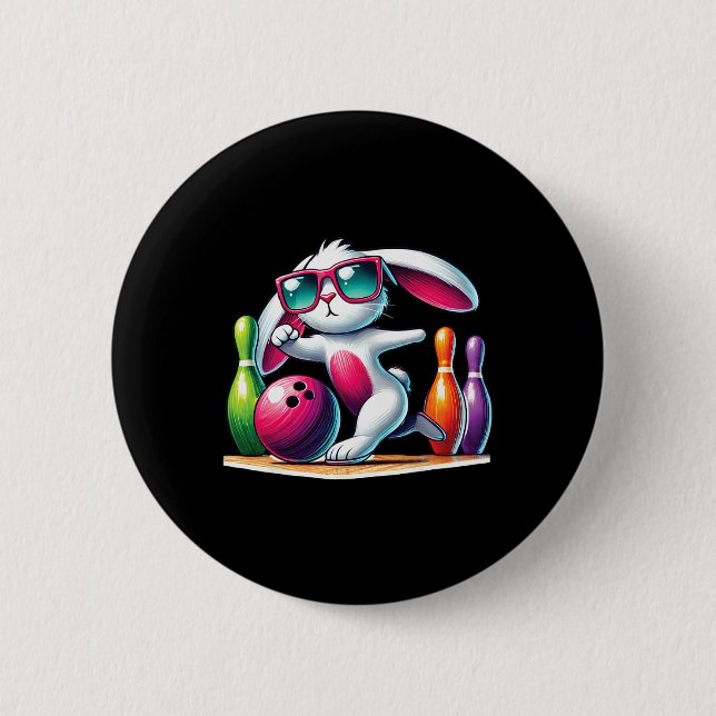 Bowling Byll And Pins Bunny Ear Egg Hunting Easter (Frente)