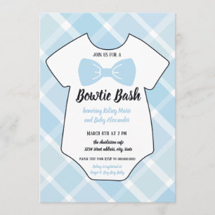 Bowtie Bash Chá de fraldas Convite