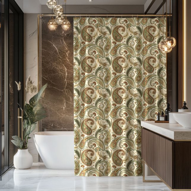Box Cortina de Banheiro Boho Presente Terroso para o E (Boho Bathroom Curtain Earthy Gift for Their Space)