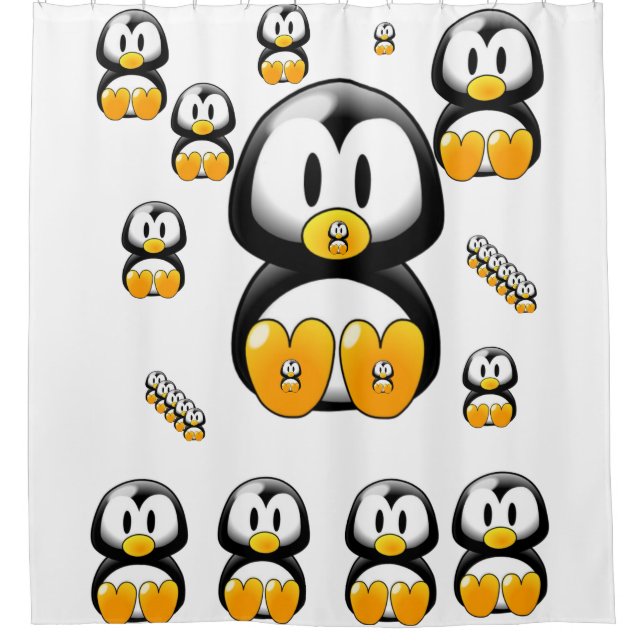 Box Cortina de chá para crianças de pinguim (Frente)