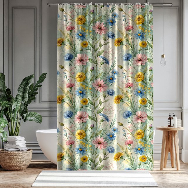 Box Cortina de Flores Silvestres Pastel para Casa de A (Anniversary Home Gift Pastel Wildflower Curtain)