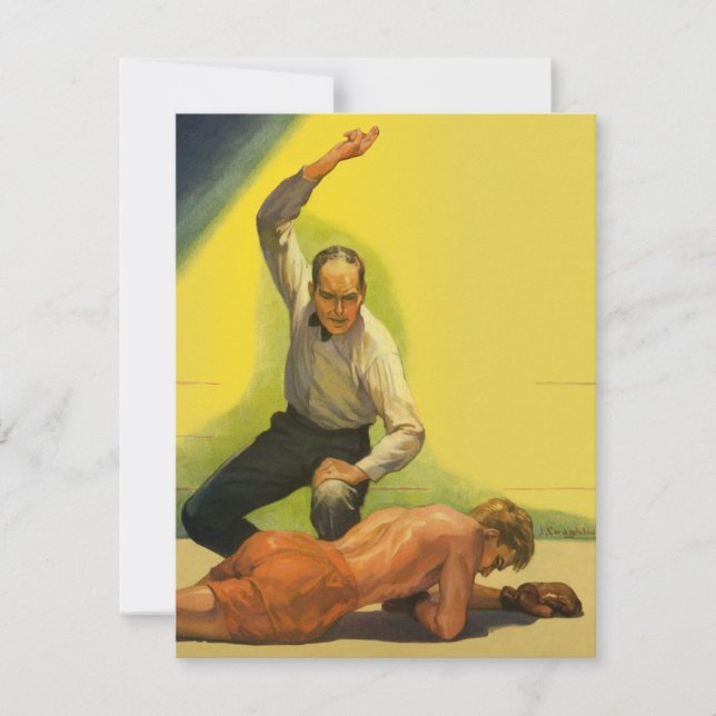 Boxe Esportivo Clássico, Árbitro com Knockout de B (Frente)