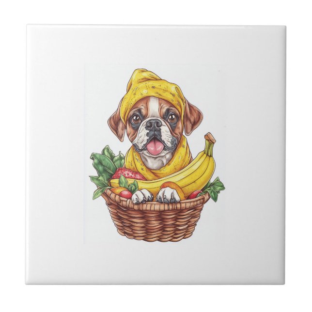 Boxeador de Banana � Cachorro de Fruta Engraçado (Frente)