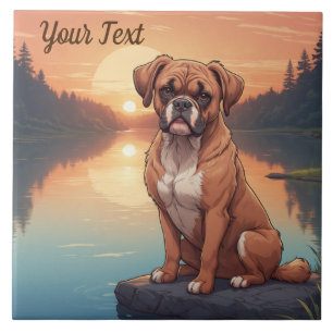 Boxer ao lado do Lago