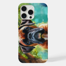 Boxer Dog in the Park - Watercolor Style Art