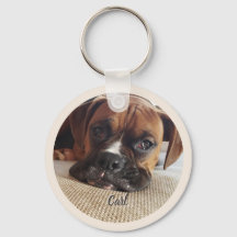 Boxer Dog Lover - Chaveiro de Fotografia Personali