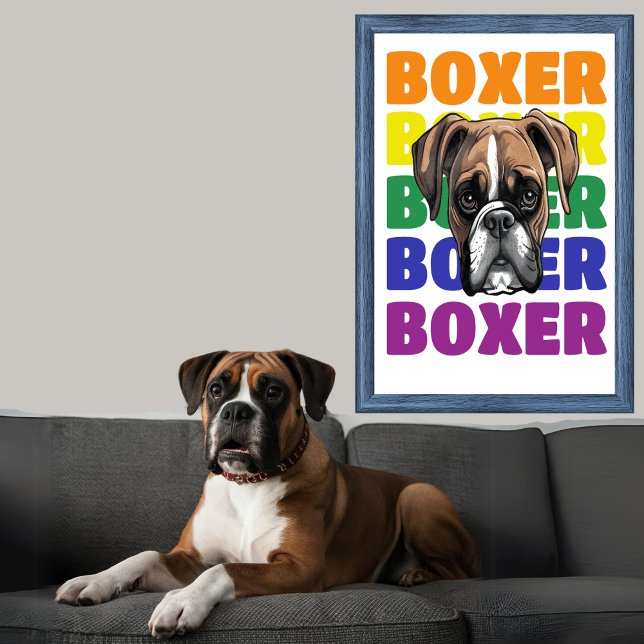 Boxer Dog poster wall art (Criador carregado)