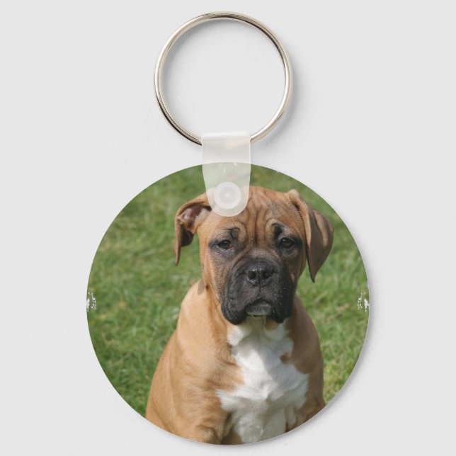 Boxer Puppy Chaveiro (Frente)