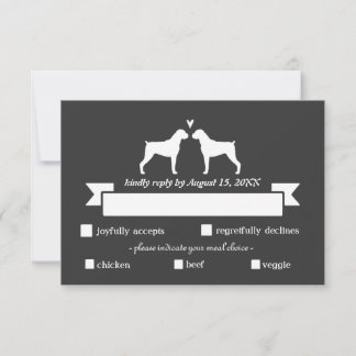 Boxer Silhouettes Resposta de Casamento RSVP