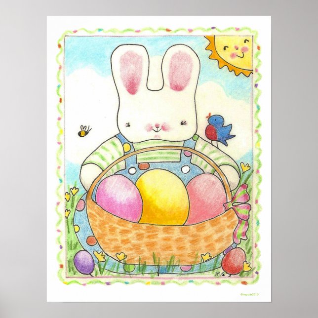 Boy Easter Bunny poster (Frente)