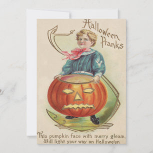 Boy Jack O Lanterna Pumpkin Poem