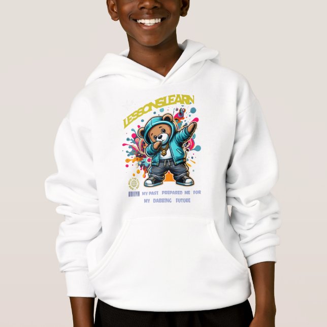 BOY/KIDS DABBING FUTURE LESSONS LEARN HOODIE  (Frente)