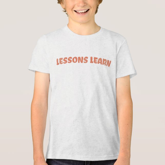 Boy/Kids Energy Flow Lessons Learn T Shirt  (Frente)