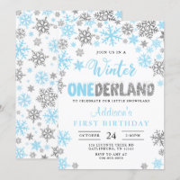 Boy Winter Onederland Primeiro Convite de Aniversá