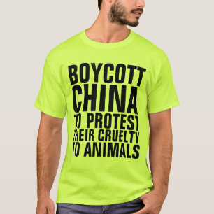 BOYCOTT CHINA PARA PROTESTAR CAMISAS DE T-SHIRTS D