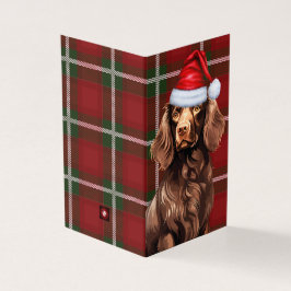 Boykin Spaniel Christmas Dog com Xadrez de Natal