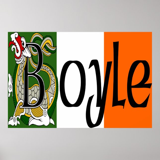 Boyle Celtic Dragon Poster Impressão (Frente)