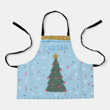 Boys Personalised Christmas Kitchen Apron