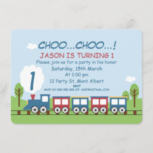 Boys Train 1 rua ou Convite para segundo aniversá