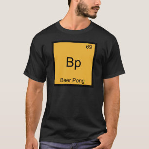 Bp - Beer Pong Camiseta Divertida Símbolo de Eleme