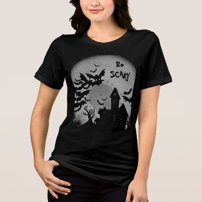 Br Scary Haunted House T-Shirt (Frente)
