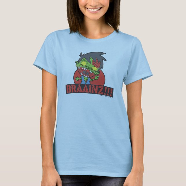 BRAAINZ!!! Camisa do zombi (mulheres, outras (Frente)