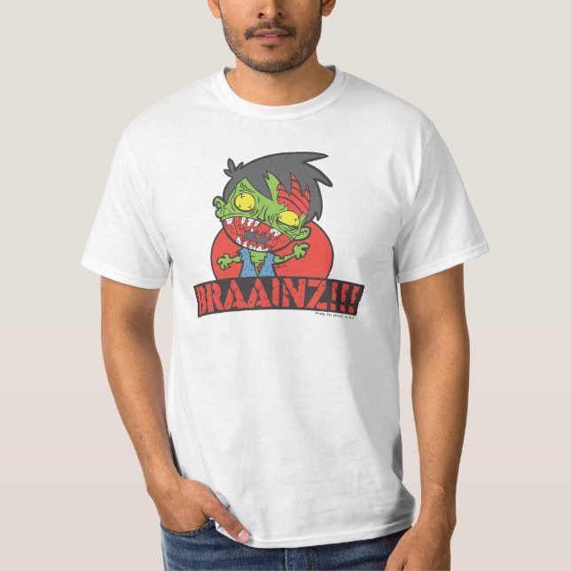 BRAAINZ!!! Camisa do zombi (o MELHOR T do VALOR) (Frente)