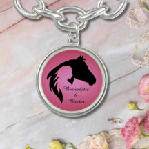 Cavalo Rosa Personalizado e Nome do Proprietário