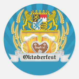 Braços e etiqueta bávaros de Oktoberfest da