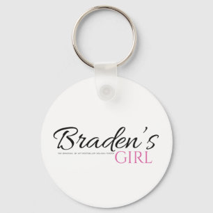 Bradens Girl com Chaveiro preto e rosa