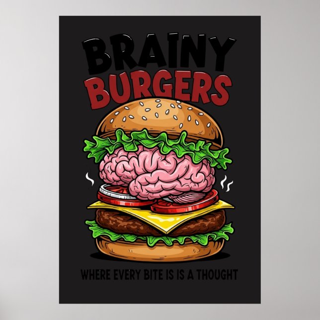 Brainy Burgers Poster (Frente)