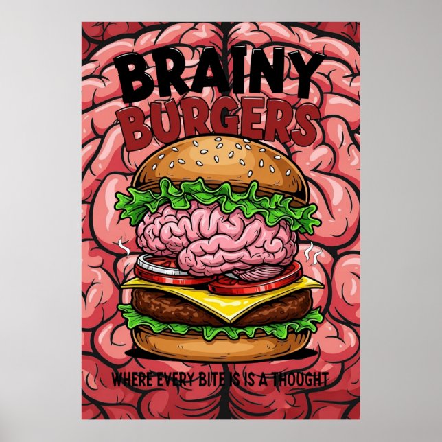 Brainy Burgers Poster (Frente)