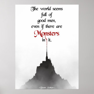 Bram Stoker Citação Poster Minimalista