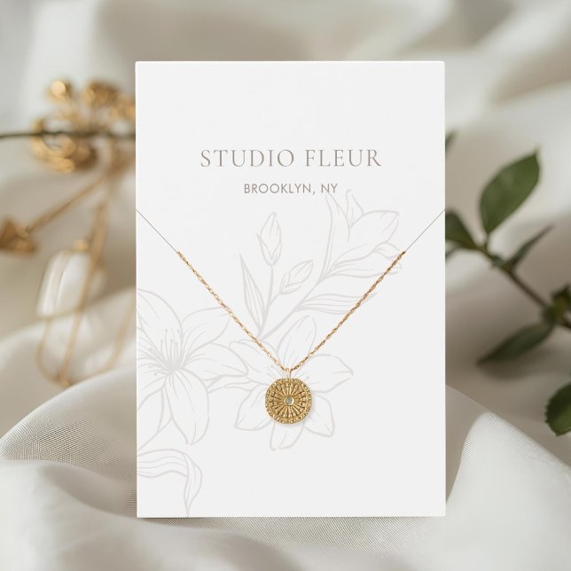 Branca | Cartão de visita de Exibição de Negócios  (Criador carregado)