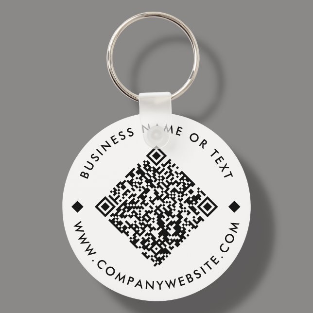 Branca | Chaveiro de Código QR personalizado de ne (Criador carregado)