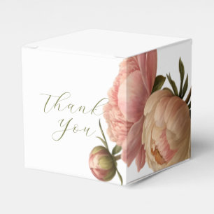 Branca Chic Rosa Weding Obrigado Caixa Favorável
