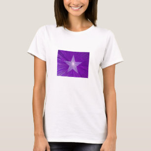 Branca de camiseta feminina da Estrela Púrpura