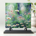 Branca de Flores Selvagens, Prados, Aquarela<br><div class="desc">Traga a beleza da natureza para dentro com nosso azulejo decorativo de cerâmica floral! Este belo design capta a essência serena de um campo empoeirado e luxuoso, apresentando uma série de flores silvestres delicadas em matizes de pastel macio. Os detalhes intrincados das margaridas, cosmos e outras flores vibrantes são colocados...</div>